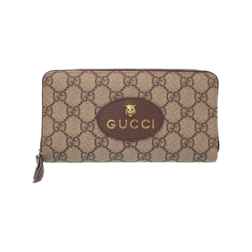 Gucci Neo GG Supreme Zip Around Wallet Round Zipper Long